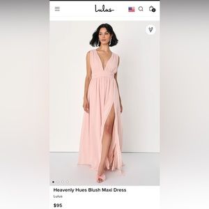 Lulus blush chiffon formal dress
